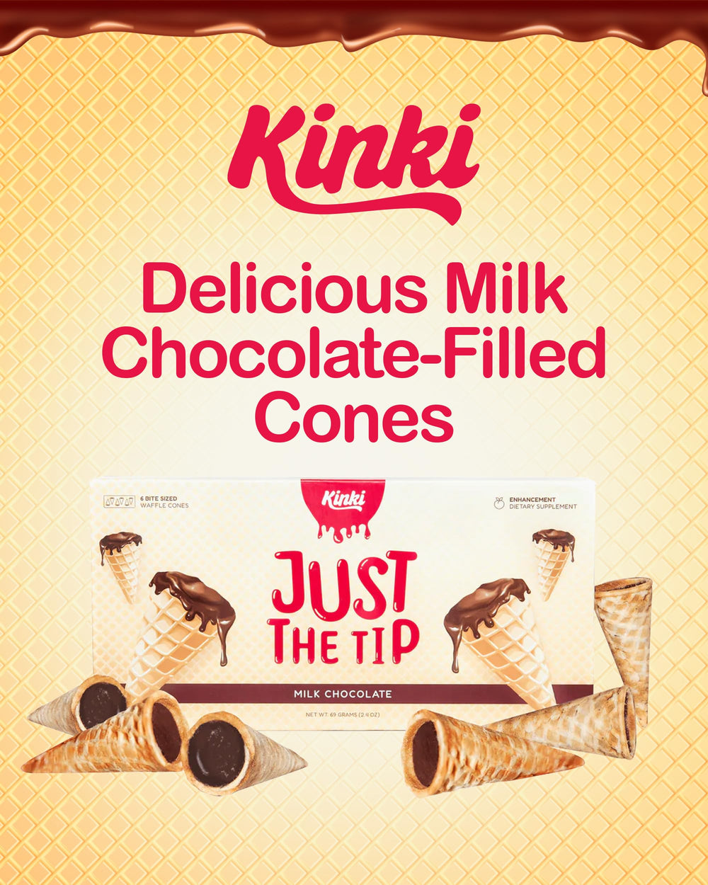 Kinki Just the Tip couples enjoying a moment with mood chocolates.