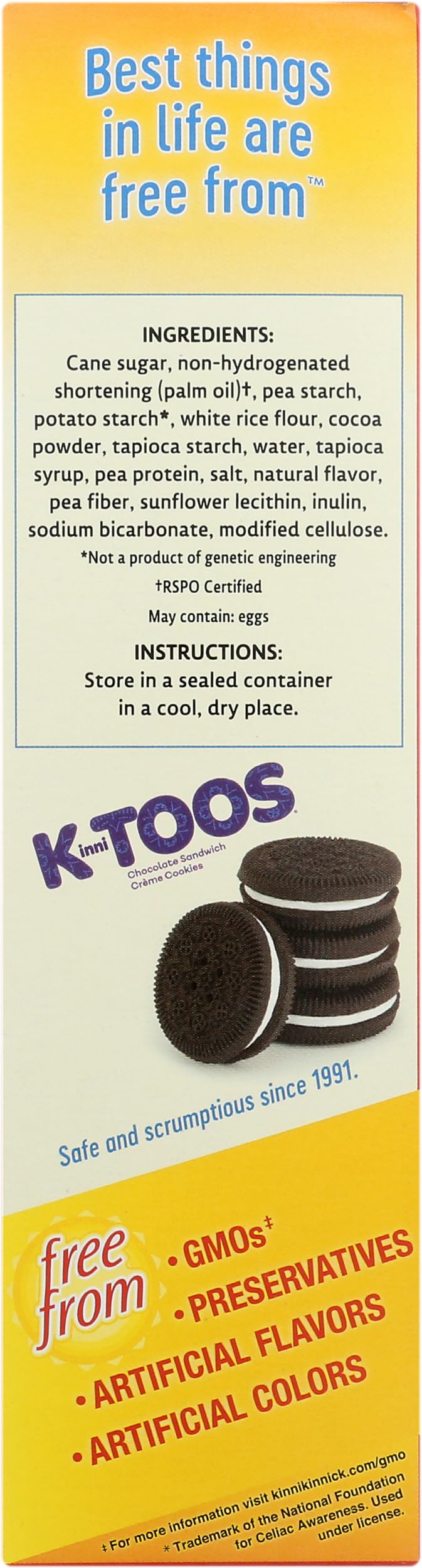 Kinnikinnick KinniTOOS cookies ideal for dunking in milk