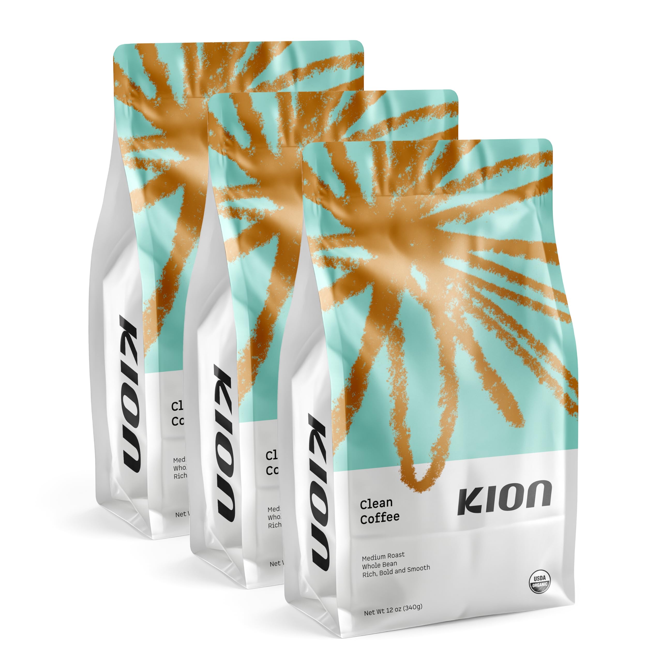 Kion Organic Coffee beans showcase organic quality and fresh aroma.