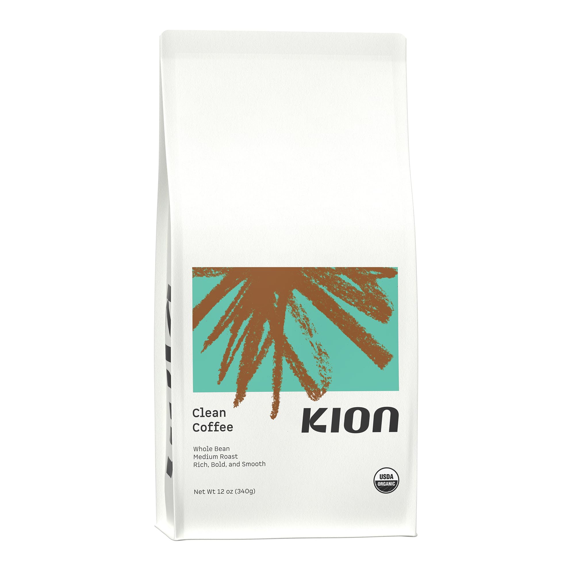 Kion Organic Ground Coffee bag with organic beans for a clean, flavorful brew.
