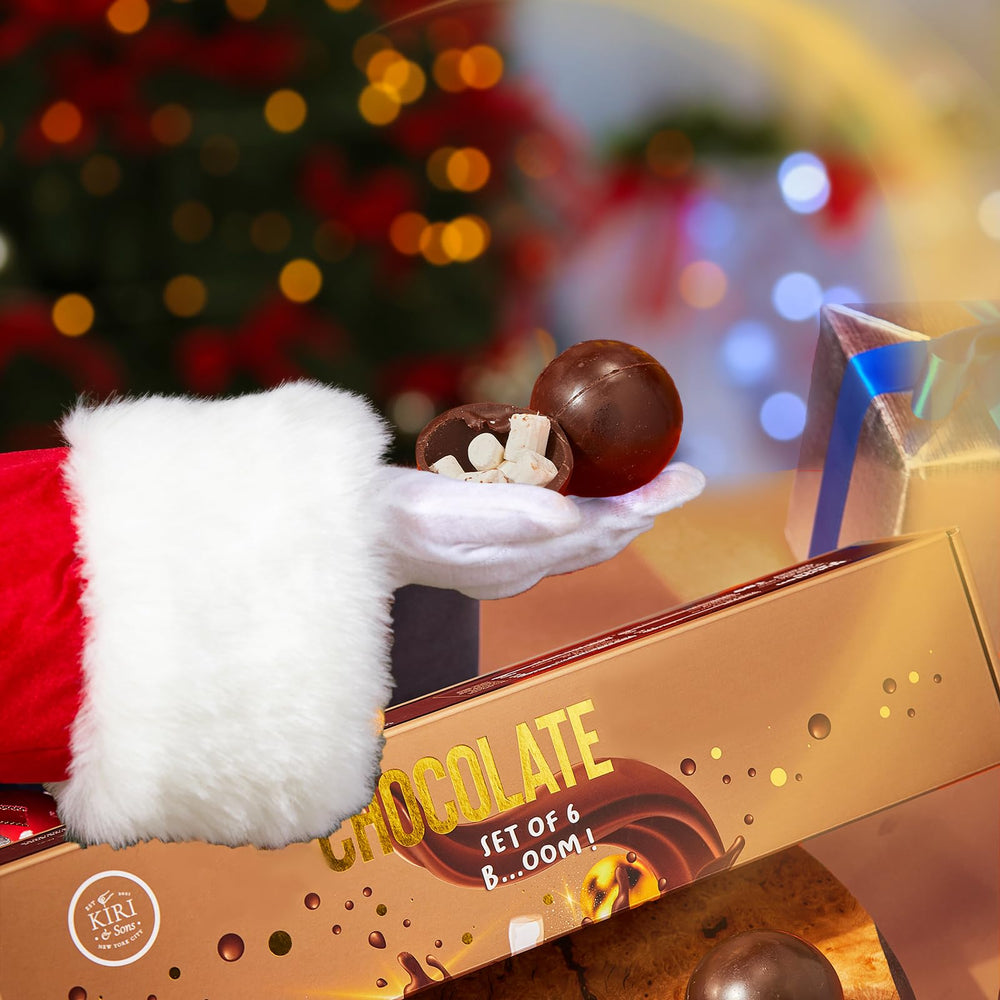 Kiri & Sons caramel-core bombs add rich flavor as they melt into hot milk.