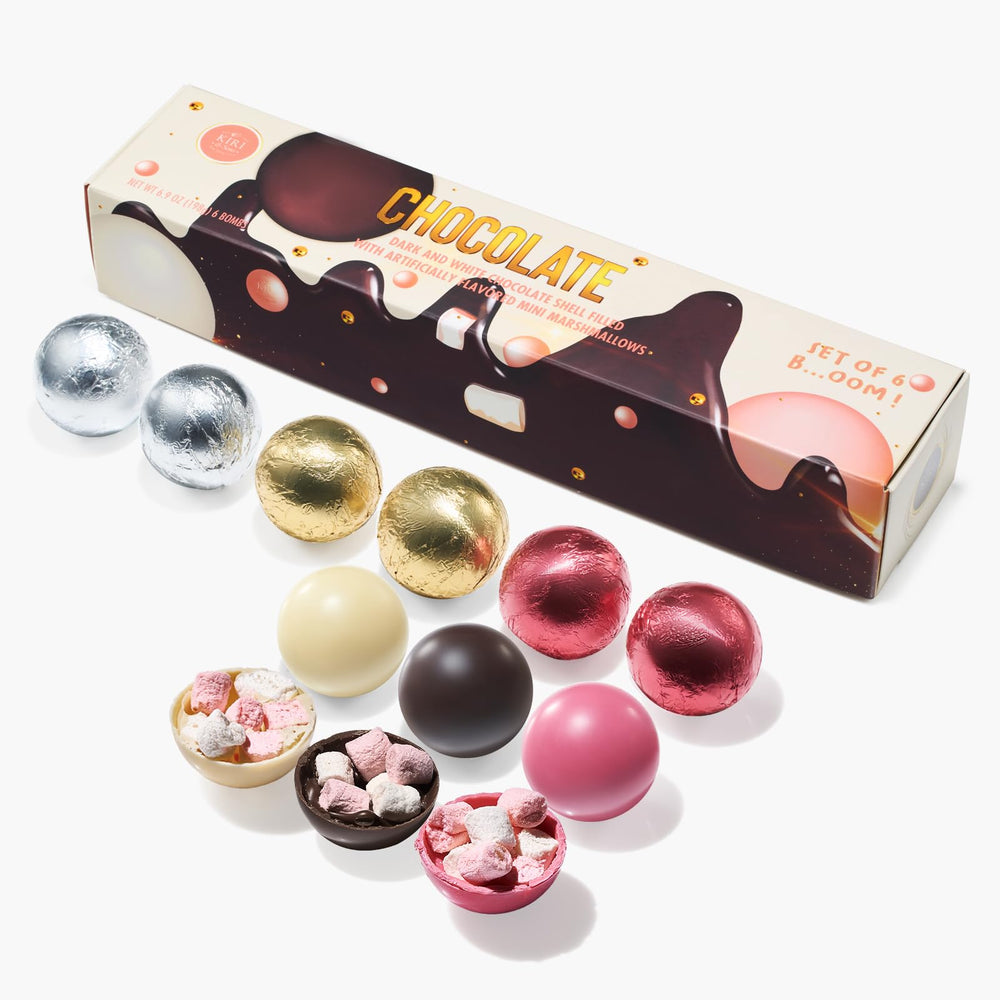 Kiri & Sons milk chocolate bomb with caramel and marshmallows for a smooth cup