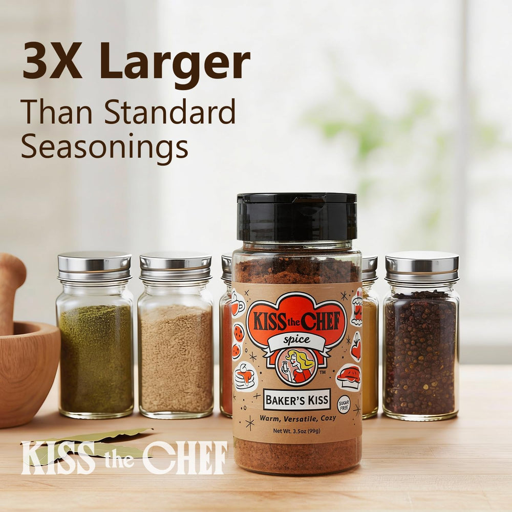 Kiss the Chef Baker’s Kiss Spice Blend ingredients side showing clean gluten-free spices