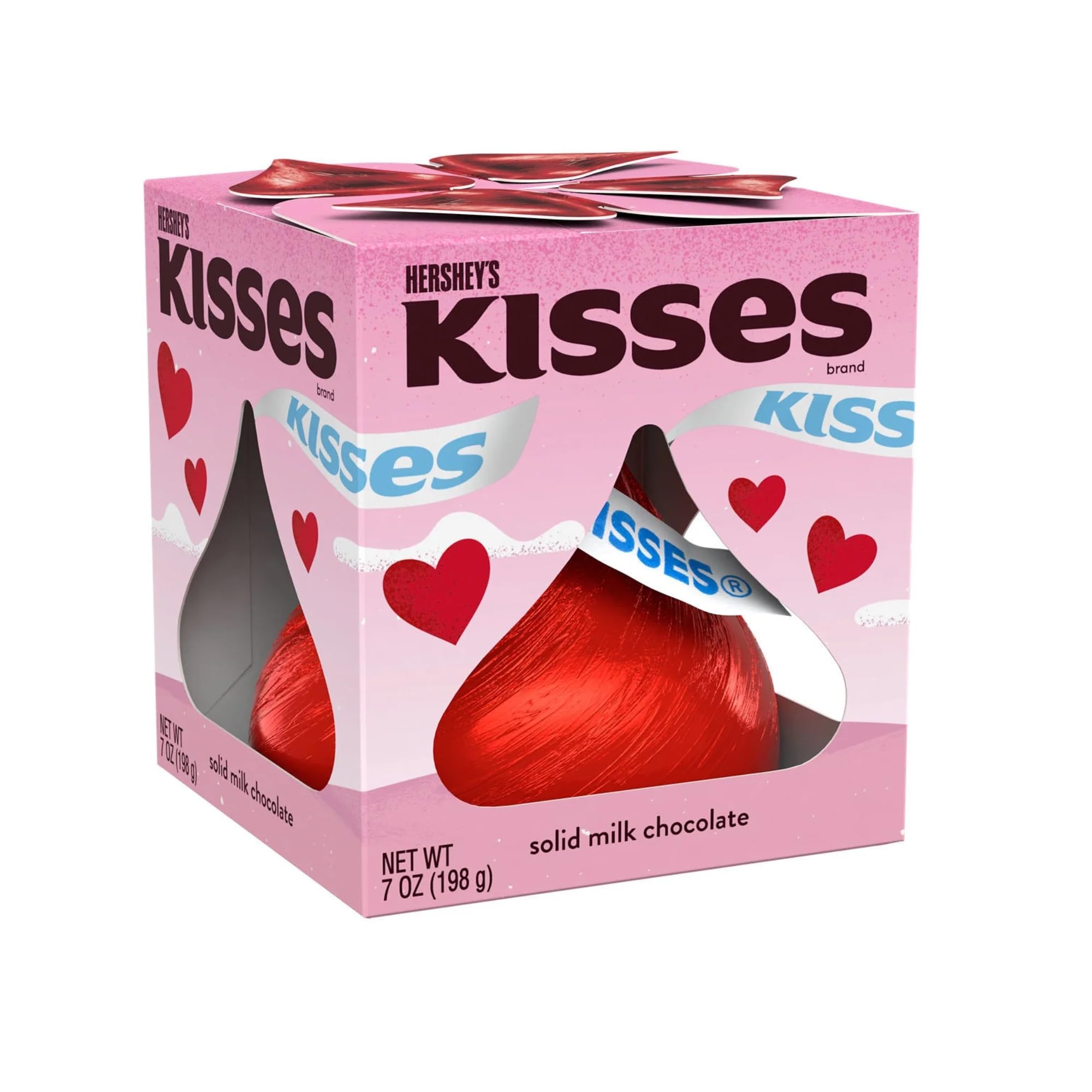 Hershey's Giant Kiss creamy milk chocolate texture melts smoothly on the tongue.