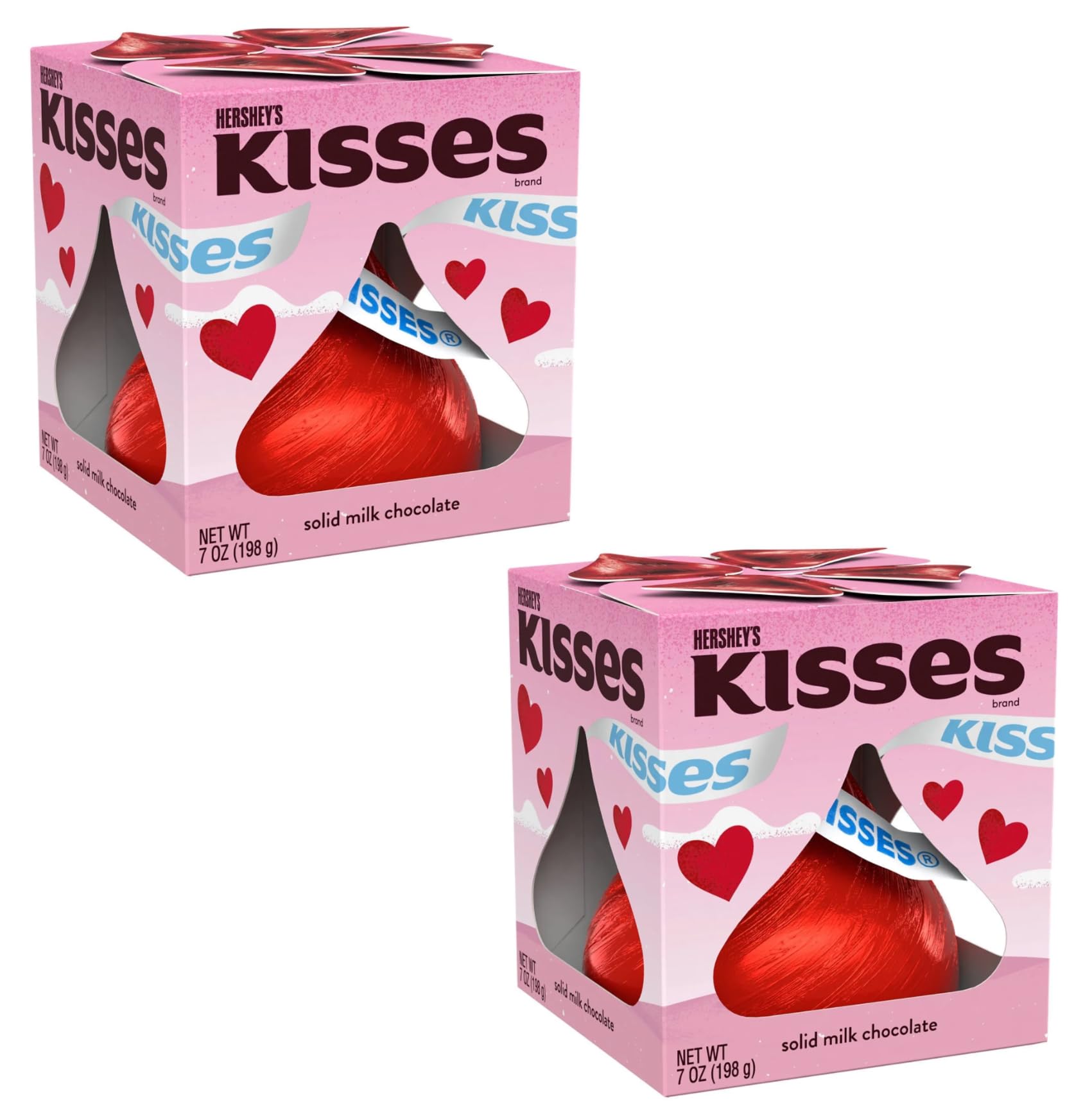 Hershey's Giant Kiss wrapped in silver foil, ideal for gifting.