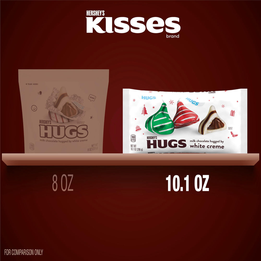 Kisses HUGS on gingerbread decoration for festive treats.