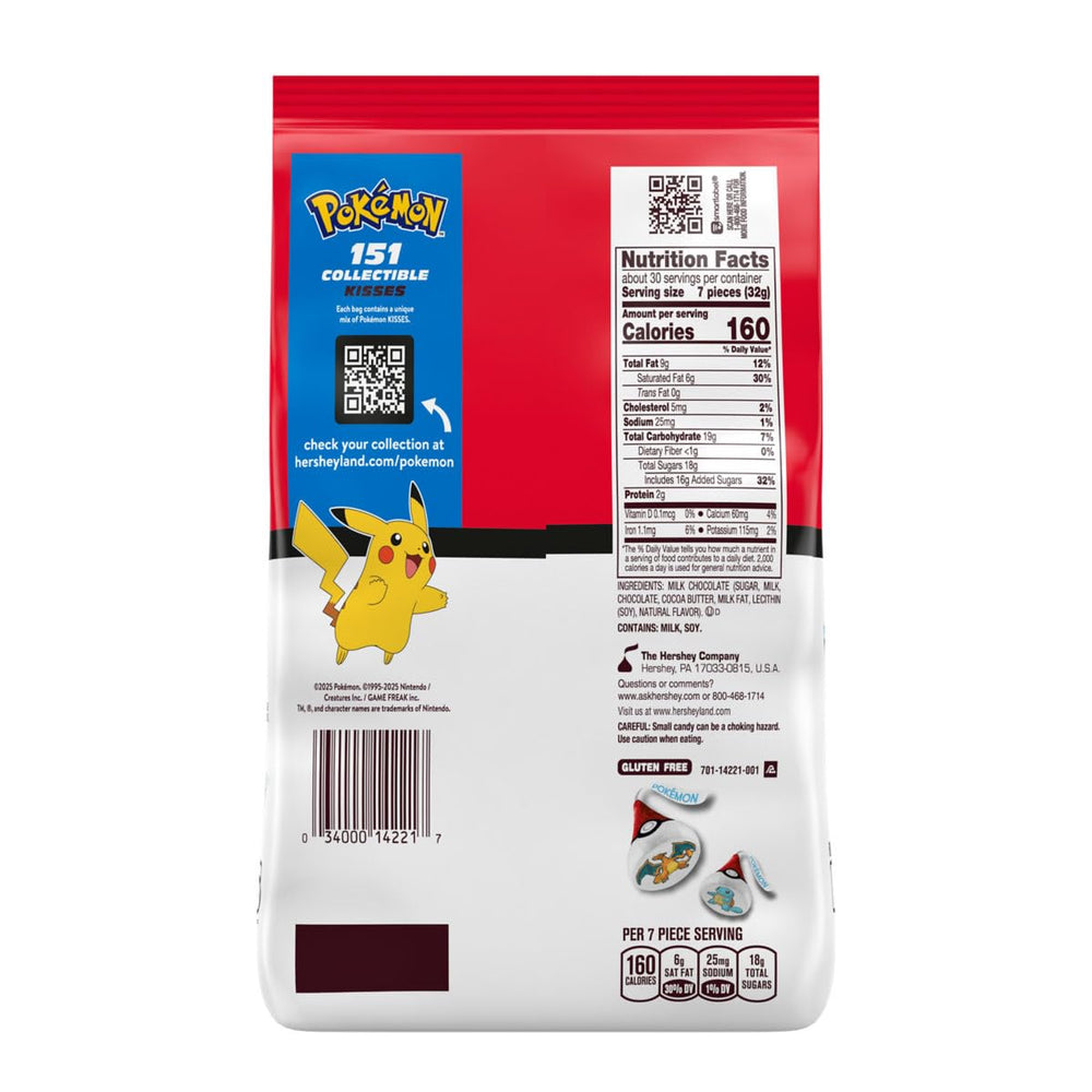 Kisses Pokémon wrappers showcase 151 collectible designs to spark trading.