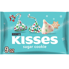 KISSES Sugar Cookie Flavored bag packaging with festive foil, ideal for gifting