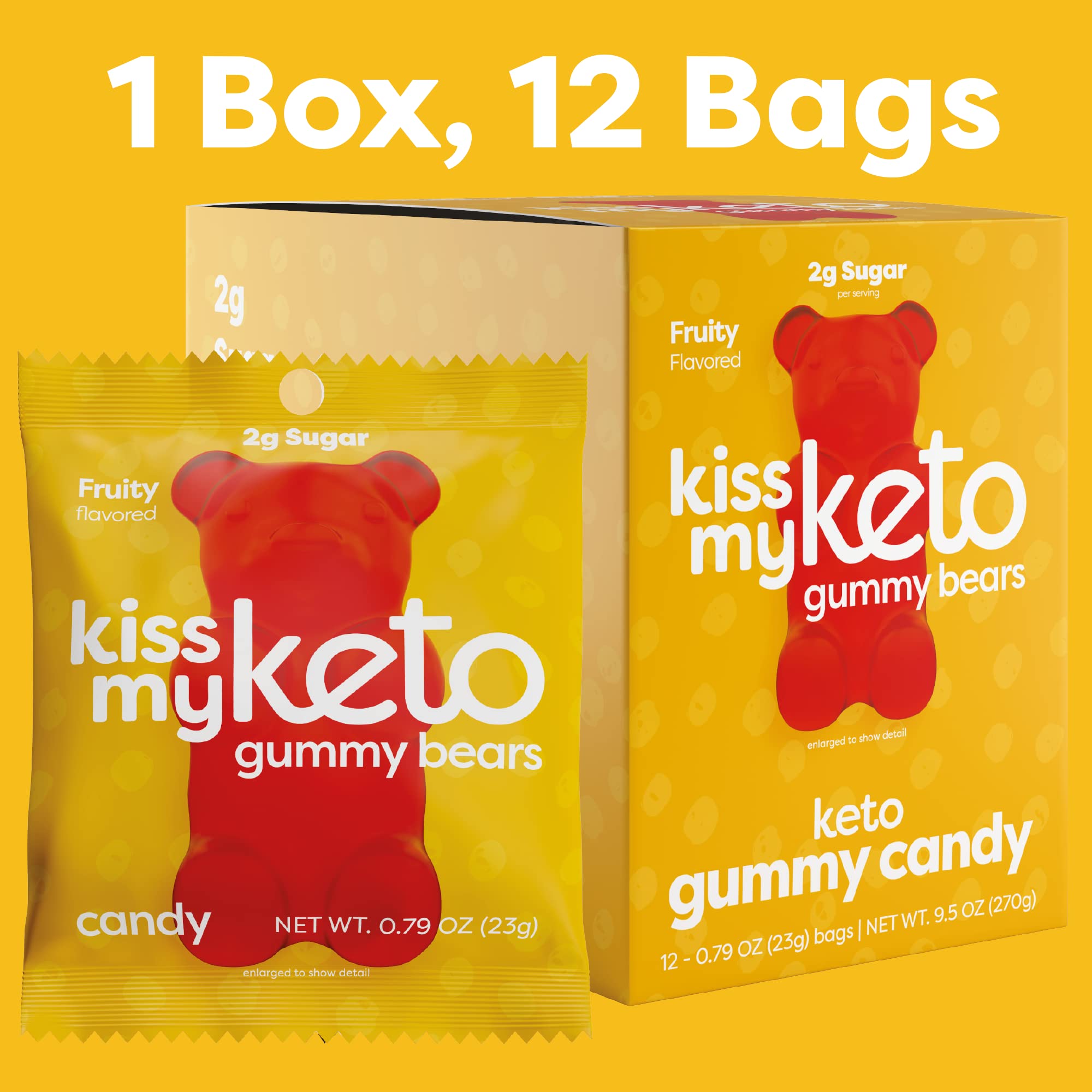 Kiss My Keto gummy bears textured close-up highlighting chewy texture