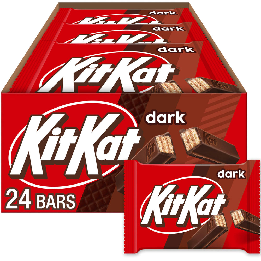 Kit Kat dark chocolate wafer bars bulk box for easy sharing.