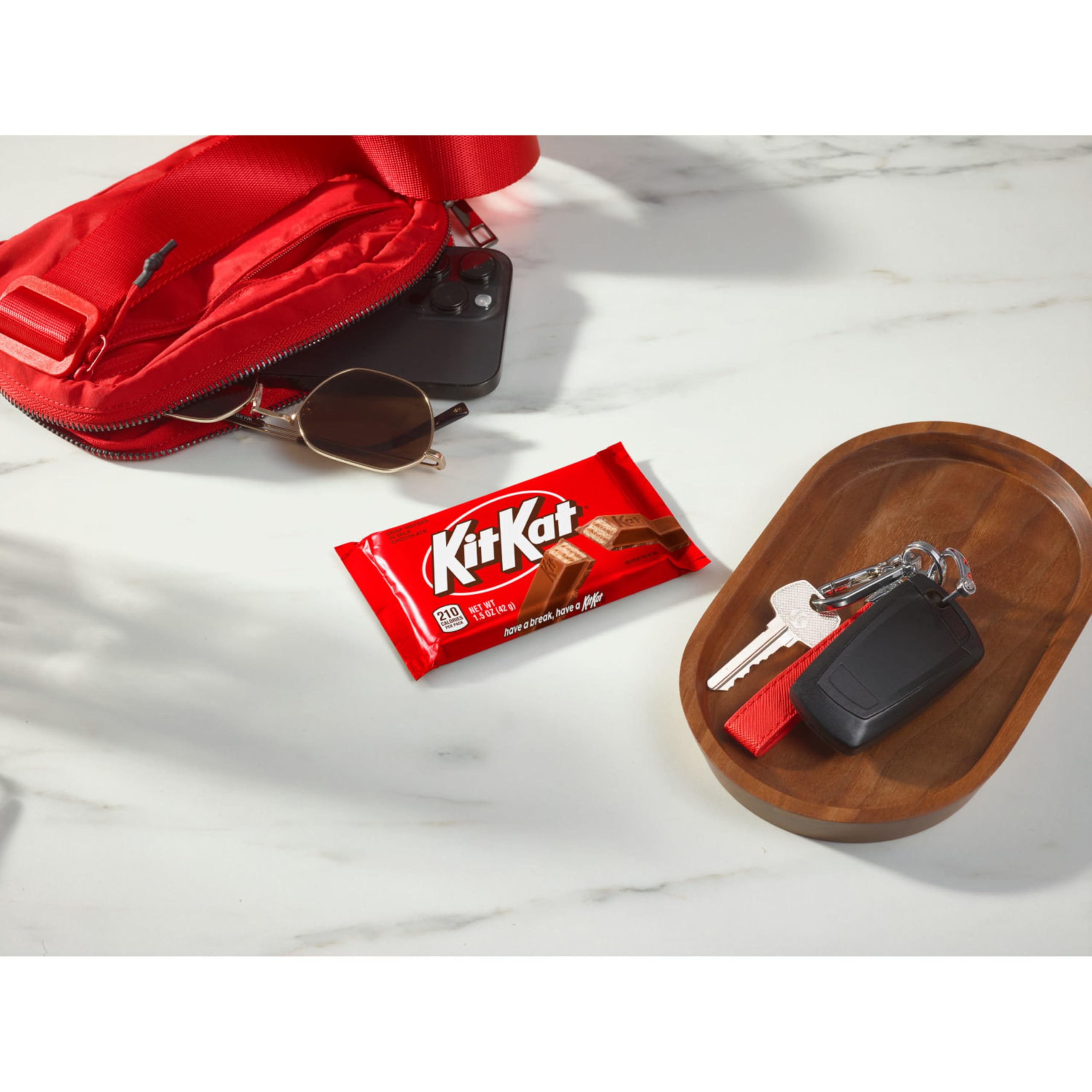 Kit Kat Milk Chocolate Wafer Bars in a holiday display for gifting