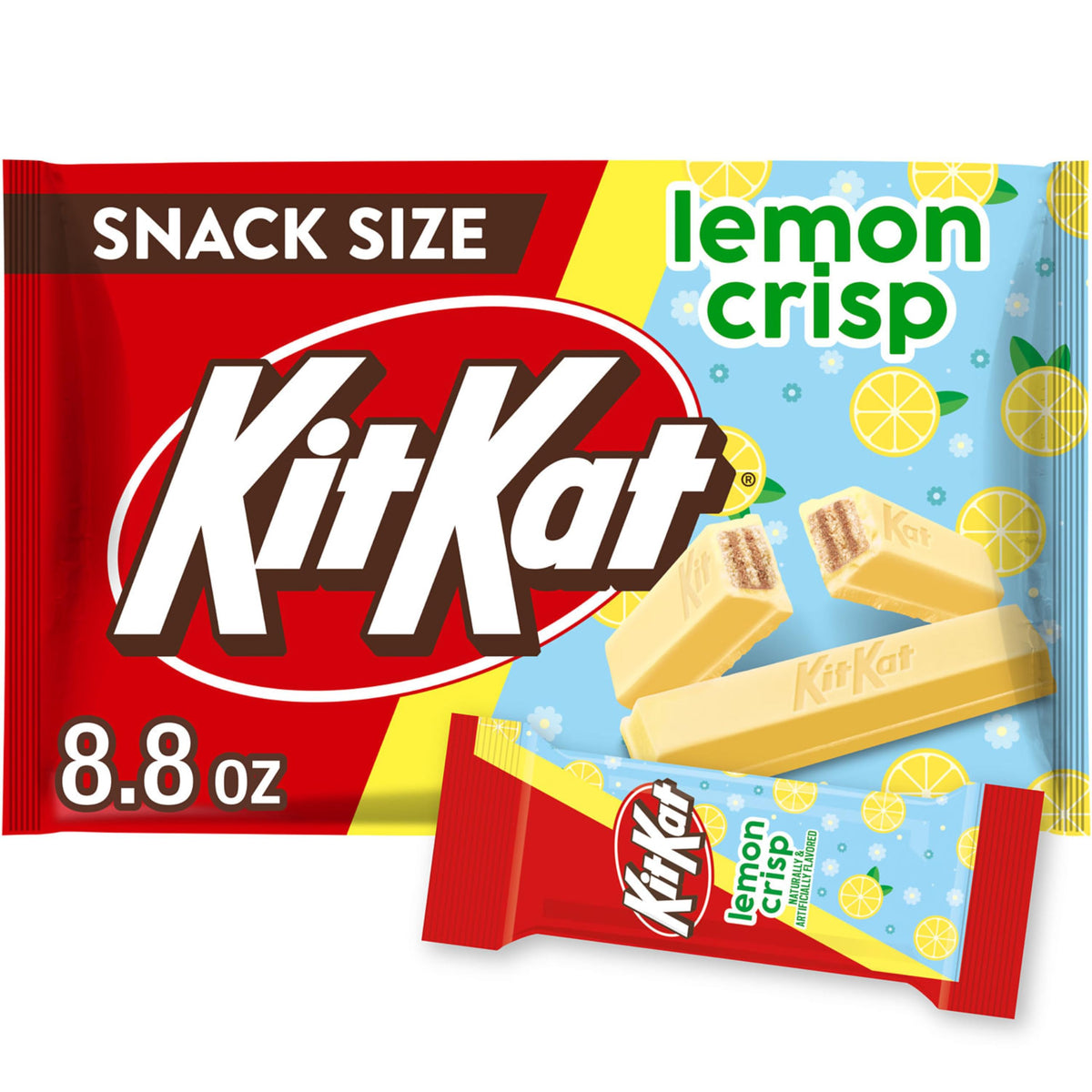 KIT KAT Miniatures Lemon Creme Wafer Bag, bright Easter treat ready for sharing.