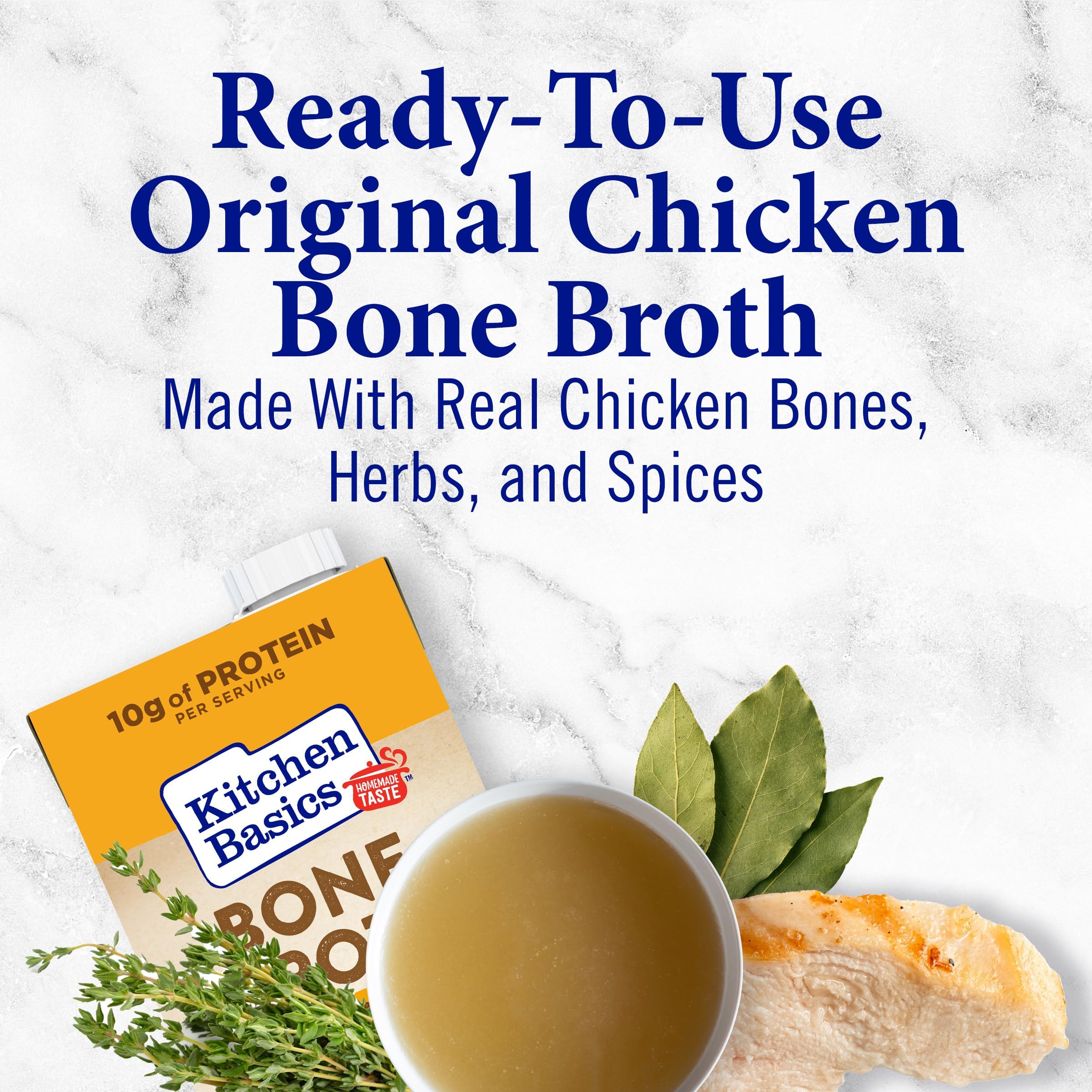 Kitchen Basics broth being poured into pot for a rich soup base