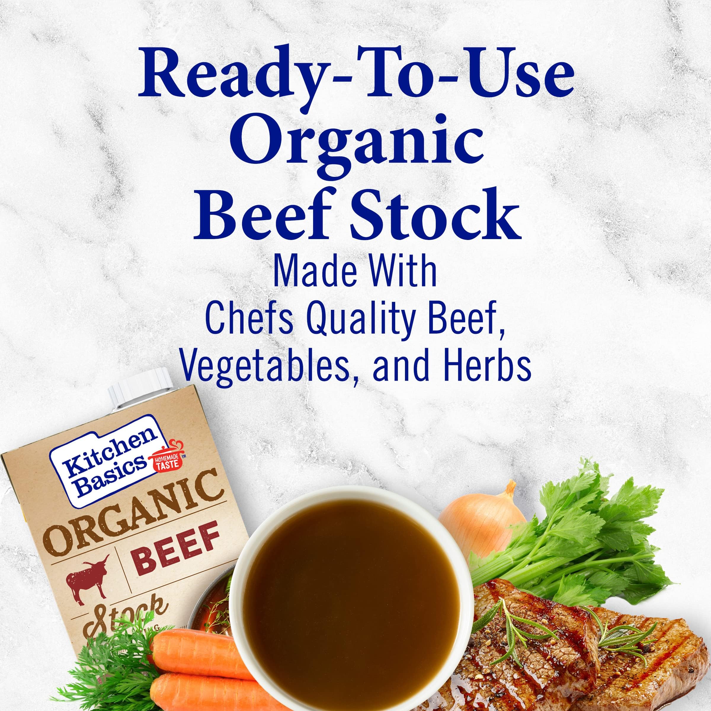Kitchen Basics Organic Beef Stock enhances pot roast with savory, rich notes.