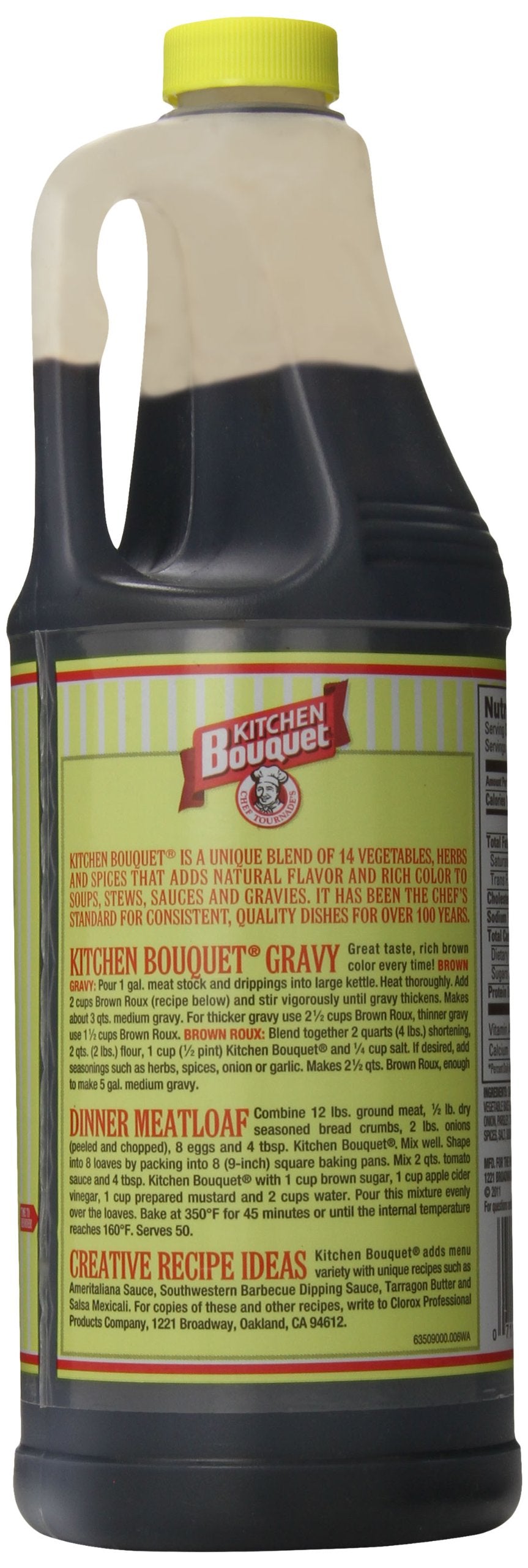 Kitchen Bouquet bottle pouring action demonstrates easy, controlled seasoning for family meals