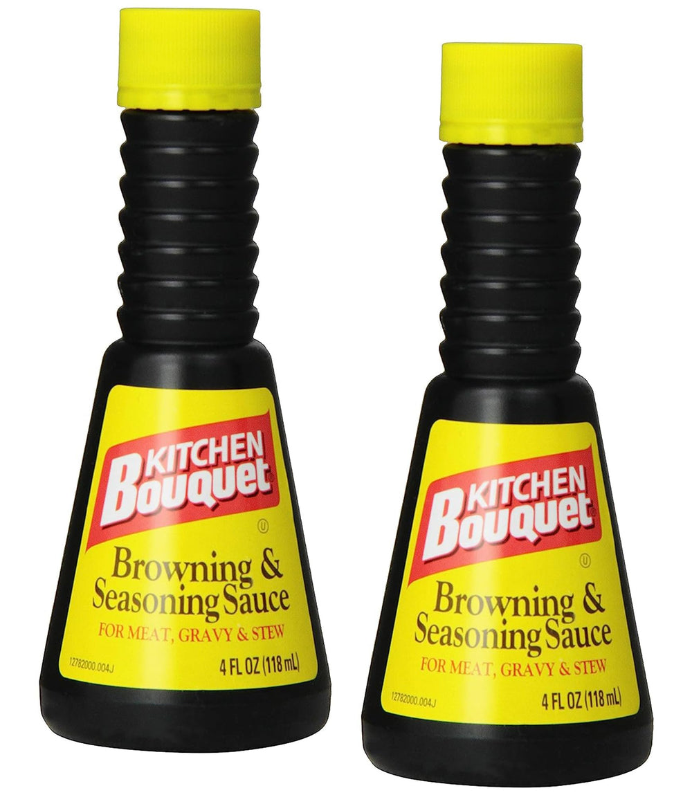 Kitchen Bouquet Browning Sauce bottle 2-pack on shelf adds rich color