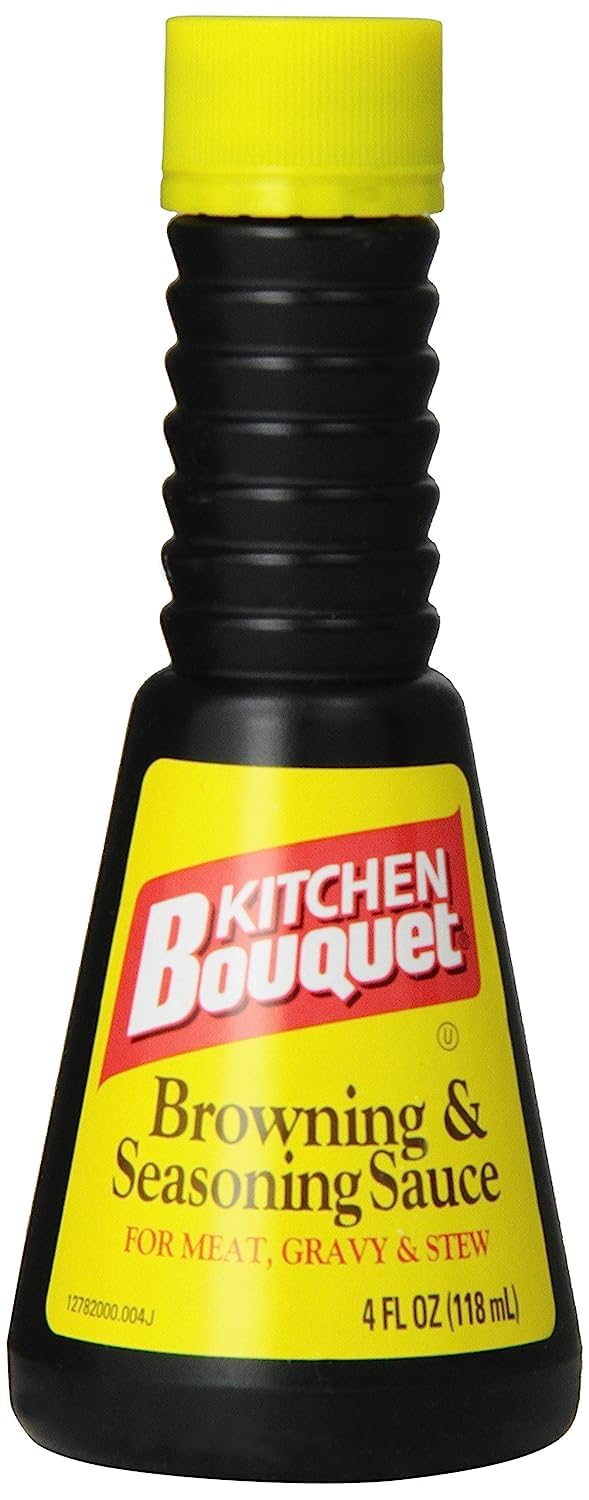 Kitchen Bouquet Browning Sauce brushed on burgers for savory browning