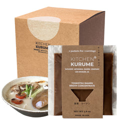 Kitchen Kurume Tonkotsu ramen broth pack with ten sachets for quick meals