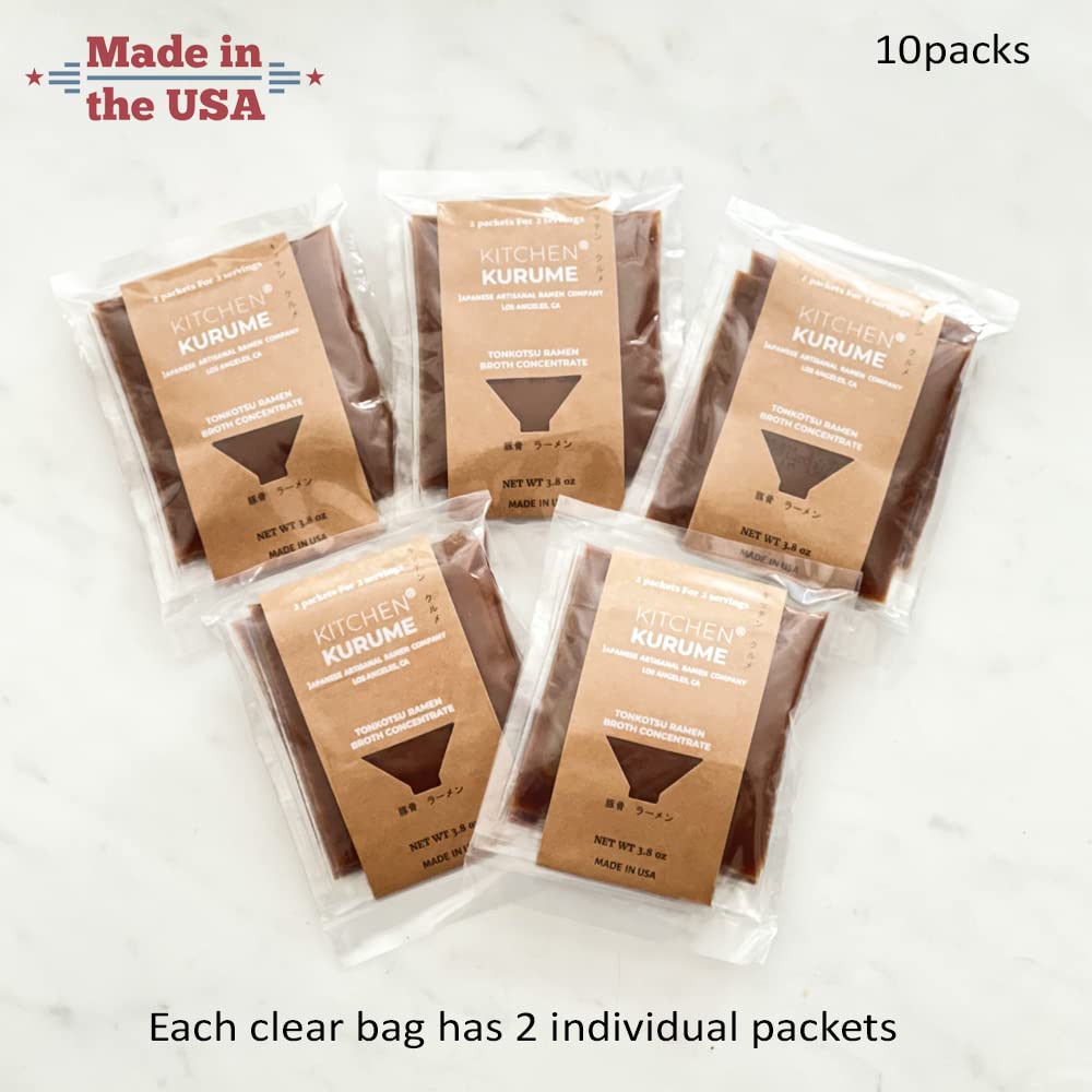 Ten-pack broth packets ready for easy ramen at home