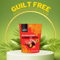 Kitchen & Love almond stuffed dates with milk chocolate offer a tasty treat