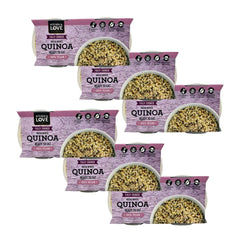 Kitchen & Love Quinoa Quick Cups packaging, compact and portable for on the go meals
