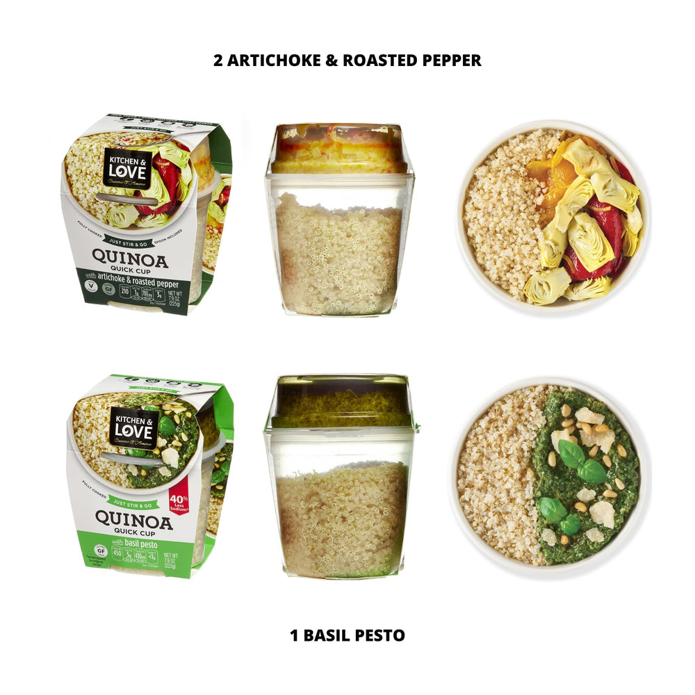 Kitchen & Love quinoa quick meal with spoon included for instant ready meals