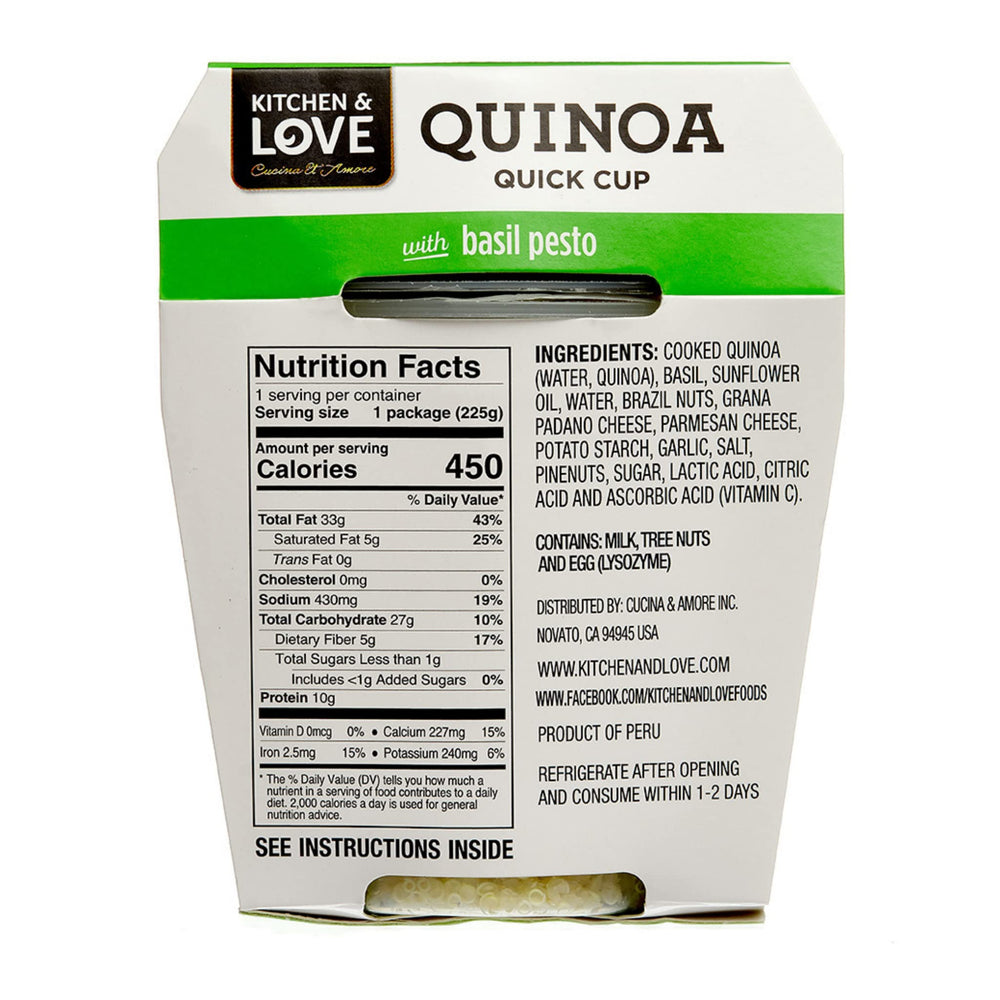 Kitchen & Love ready-to-eat quinoa meal; effortless desk lunch.