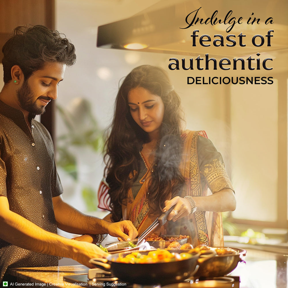 Kitchens of India master chef-crafted meals shown on packaging for authentic dining at home.