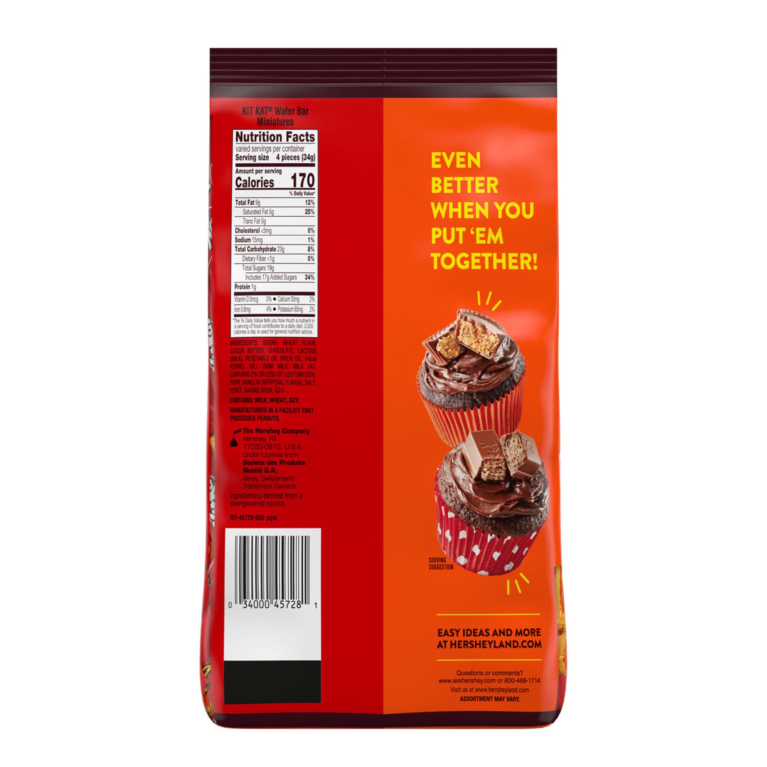 Kit Kat and Reese's Miniatures assortment close-up, a crowd-pleasing milk chocolate variety.