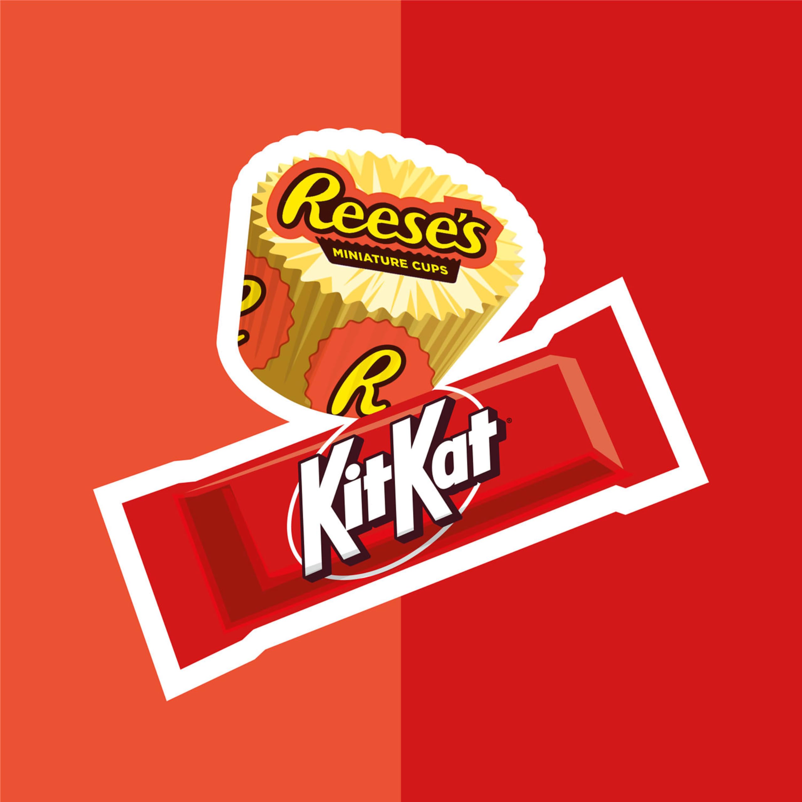 Kit Kat and Reese's Miniatures tailgate snacks, easy sharing during game day.