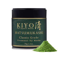 Kiyo Matcha Classic Hatsumukashi packaging seal shows freshness and secure storage