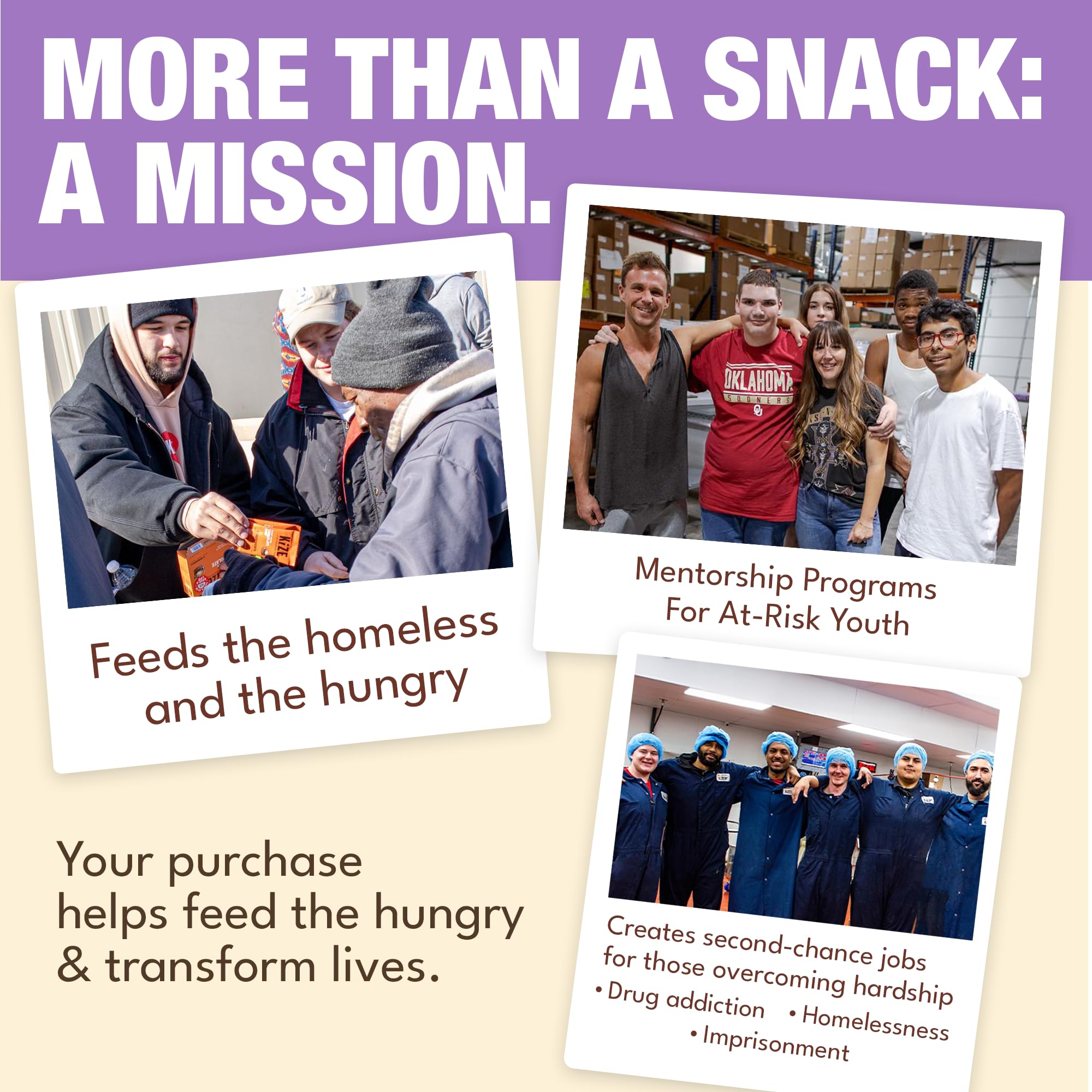 KiZE Bar Charity Impact image conveying community support with every purchase.