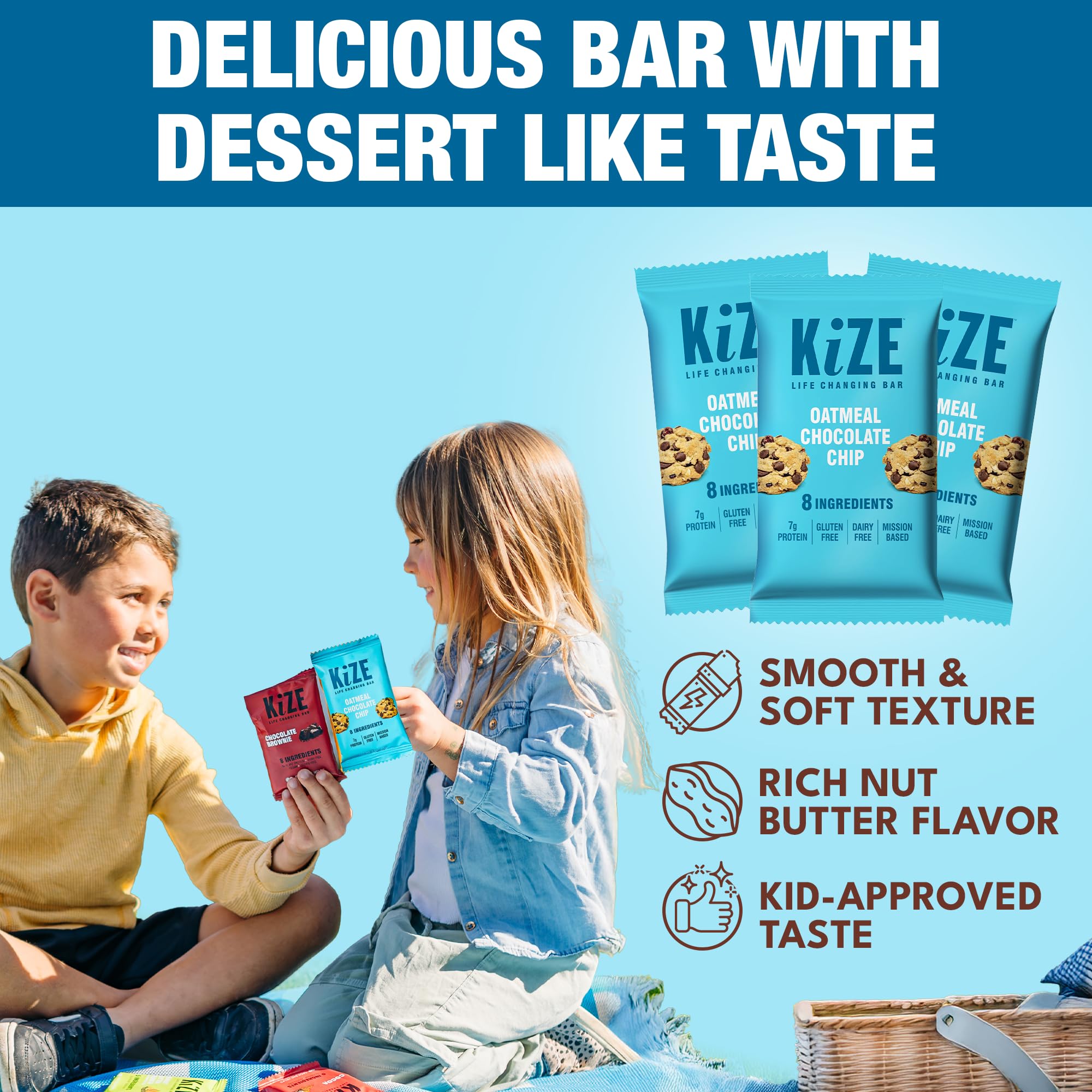 KiZE Energy Bar melted texture suggests dessert-like taste when chilled.