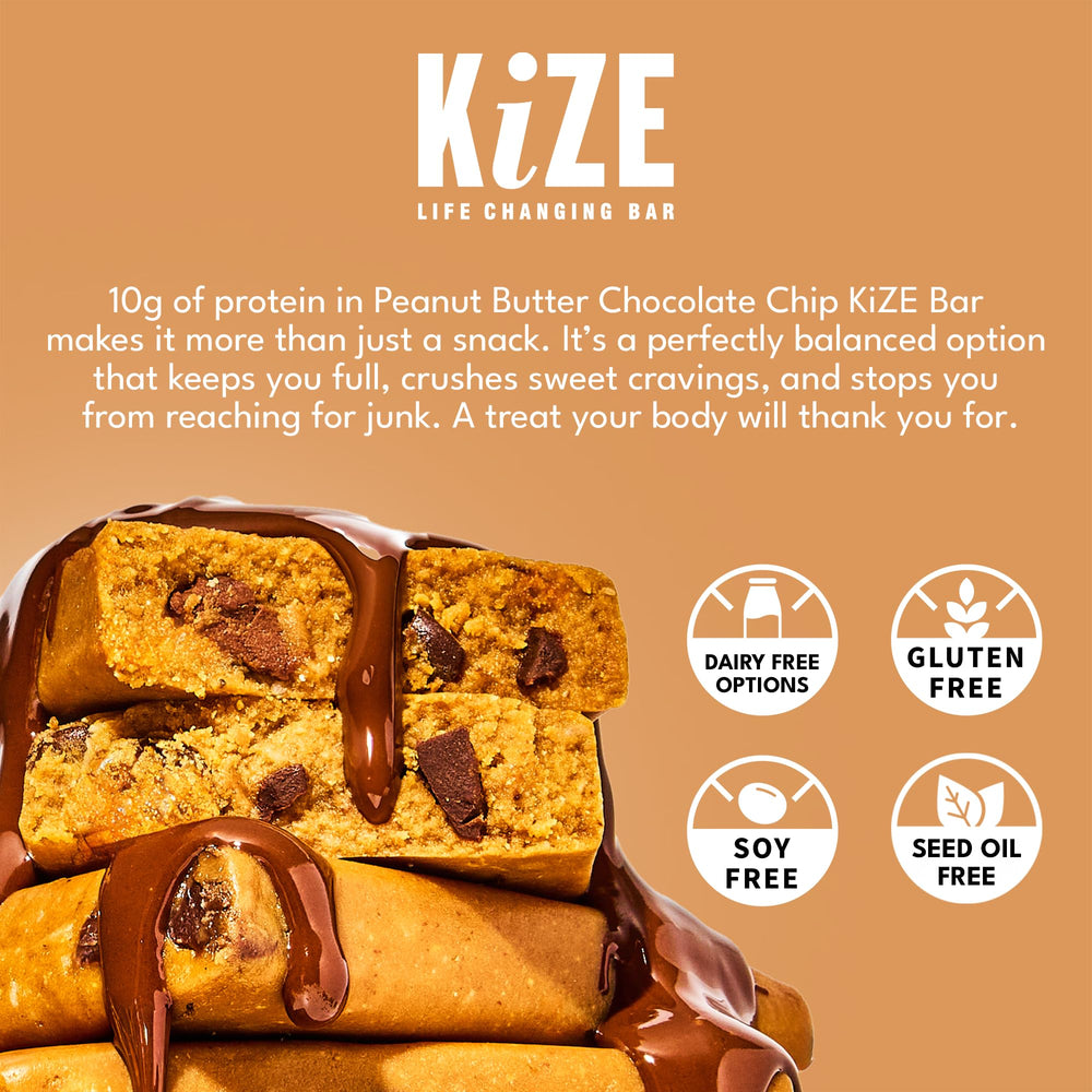 KiZE bar on-the-go in a backpack for a quick protein boost