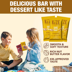 KiZE peanut butter honey bar on-the-go ideal for a quick snack