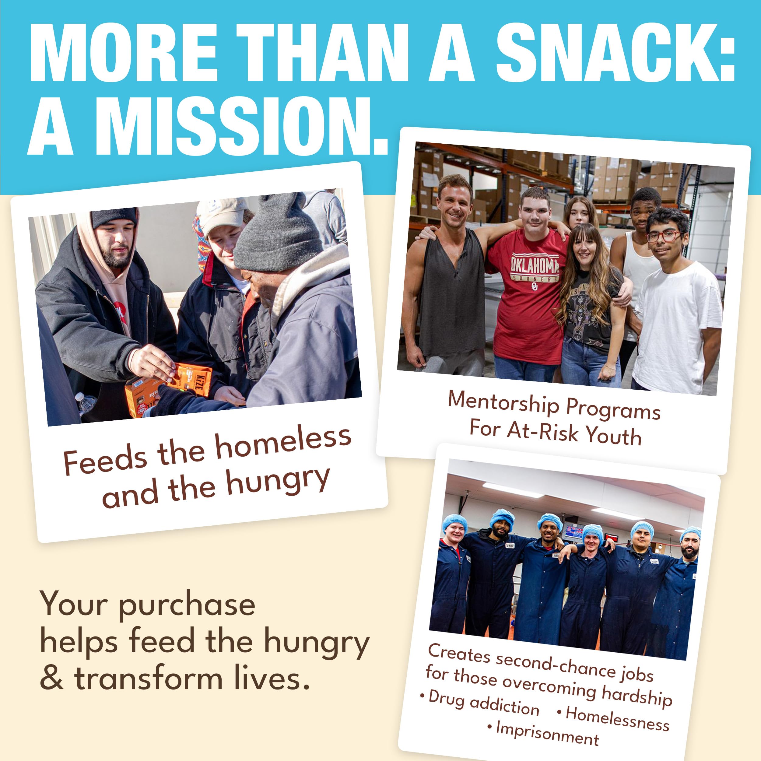 KiZE Energy Bars charity impact supporting youth programs.