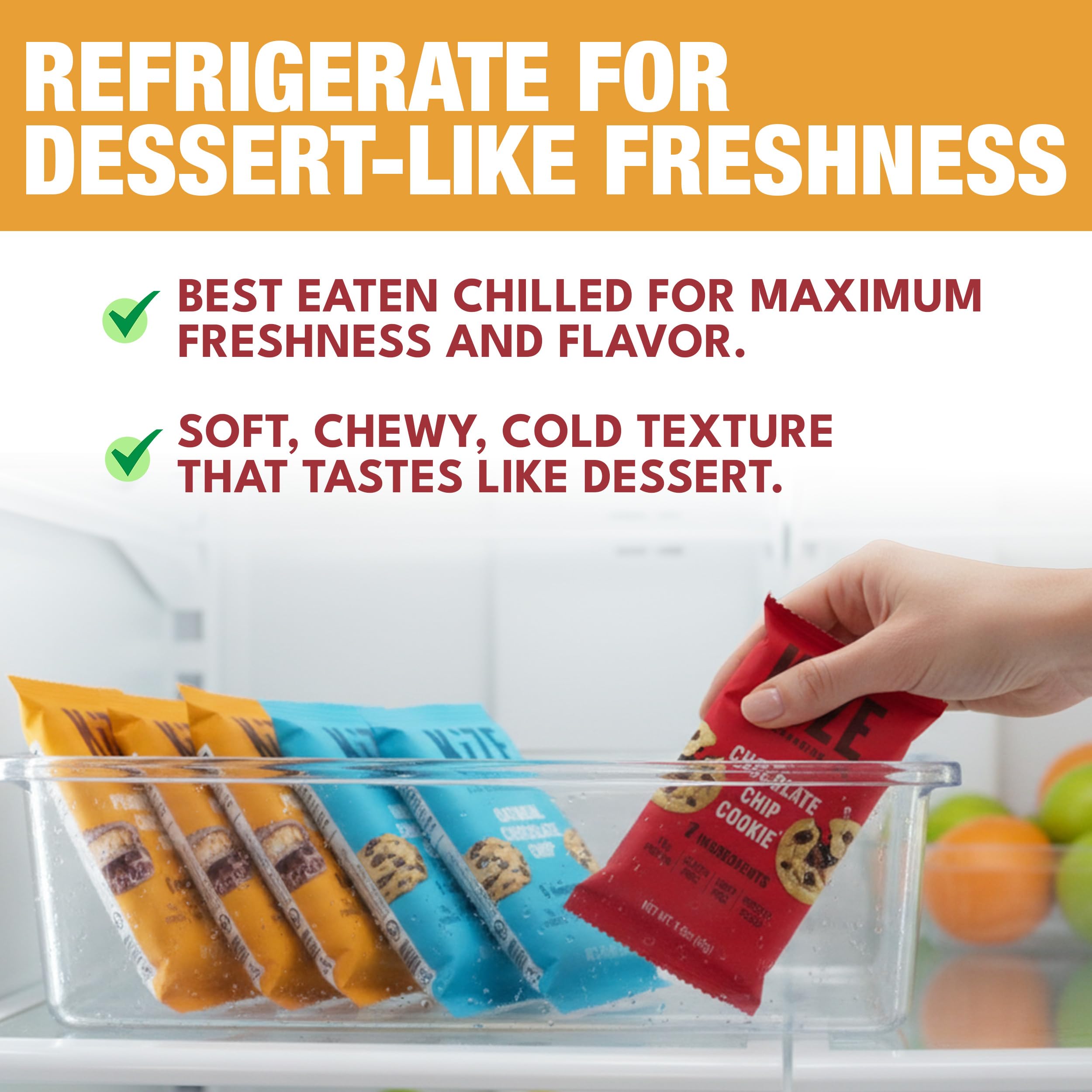 KiZE Energy Bars chilled dessert like taste for a treat.