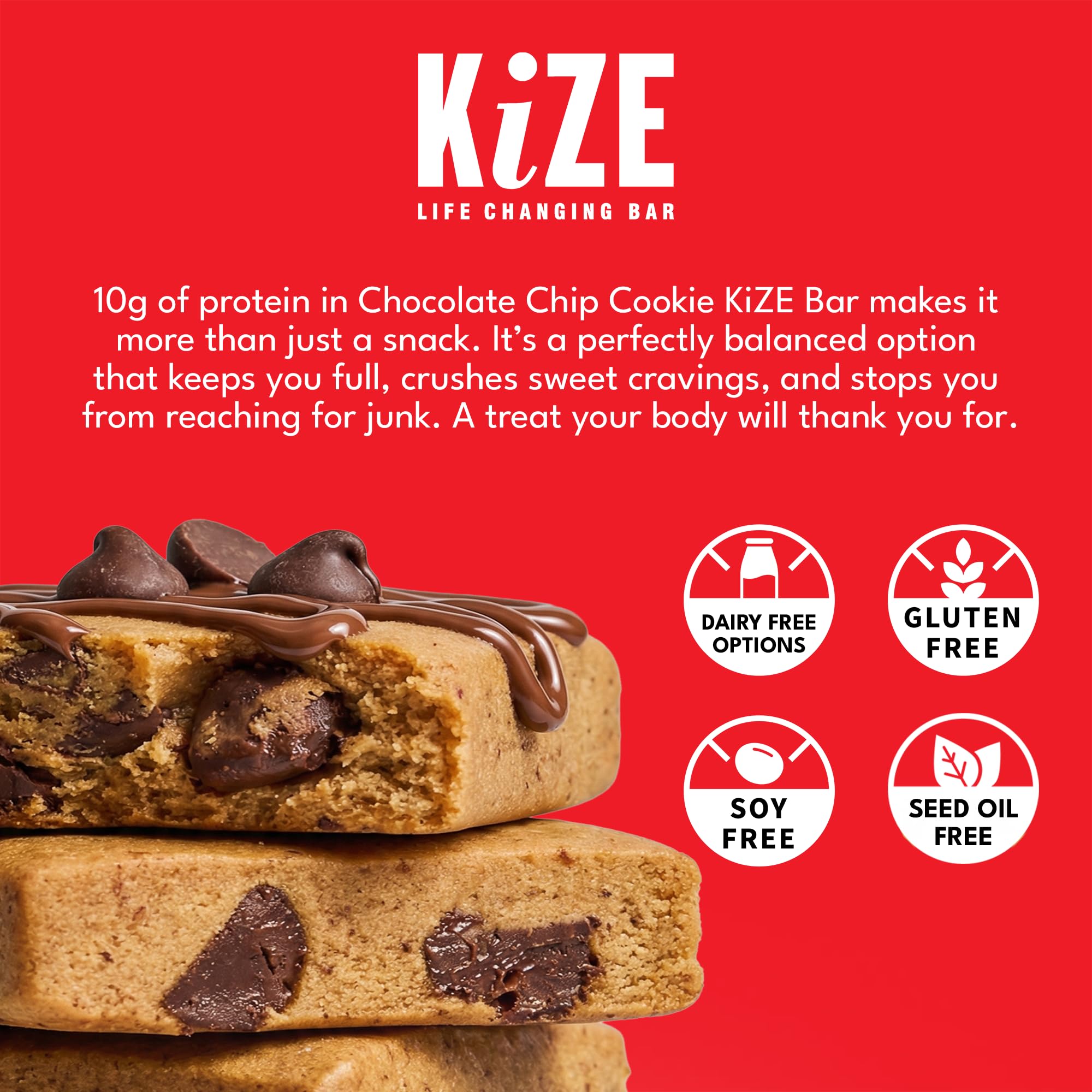 KiZE bar ready for pre or post workout fueling in a gym bag