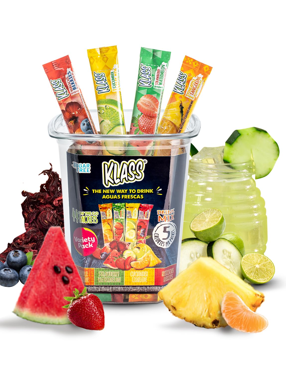 Klass Aguas Frescas cucumber-limeade packet for zero sugar hydration