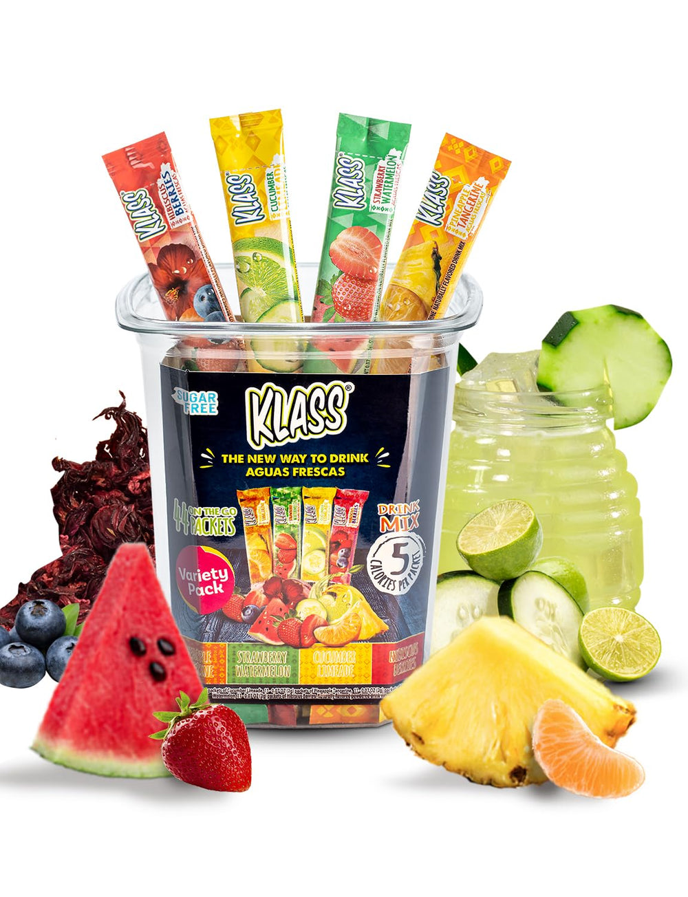 Klass Aguas Frescas cucumber-limeade packet for zero sugar hydration