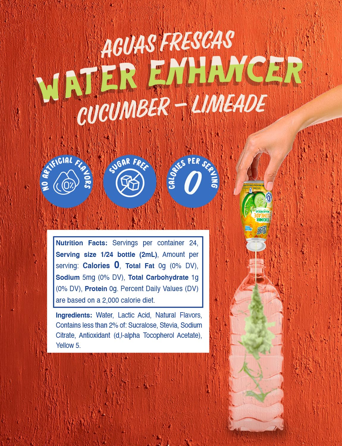 Klass Aguas Frescas pour bottle showing convenient flavoring for quick refills.