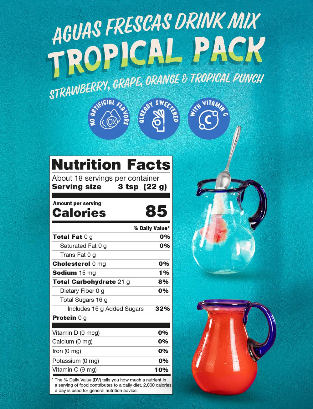 Klass Aguas Frescas family pack pouch with resealable cap for multiple servings