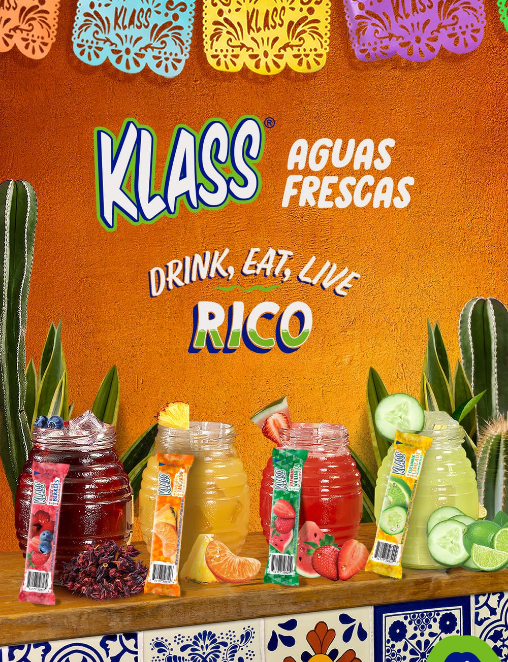 Natural hibiscus-berry flavors from Klass Aguas Frescas