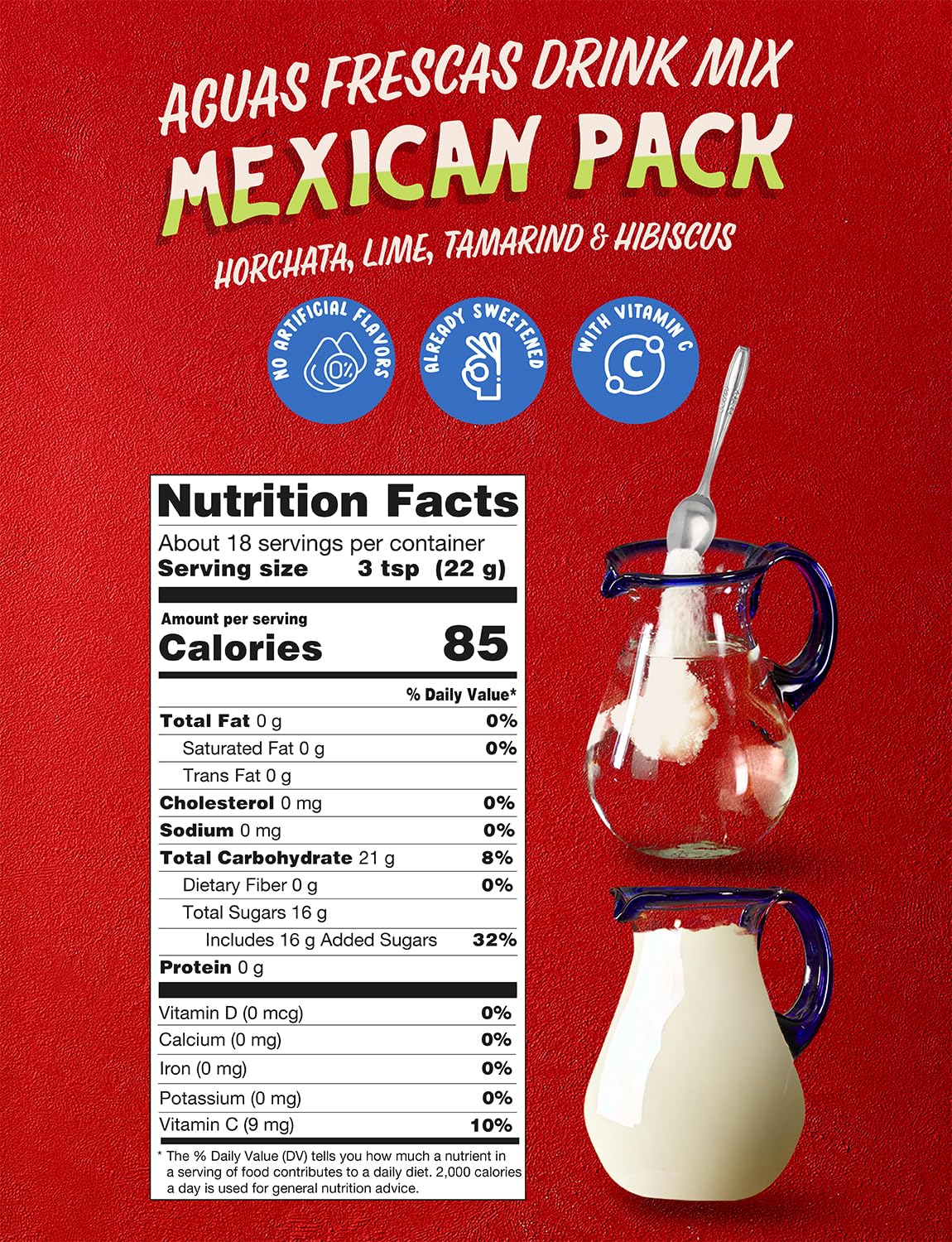 Klass Aguas Frescas hibiscus tamarind drink mix for fruity water flavoring
