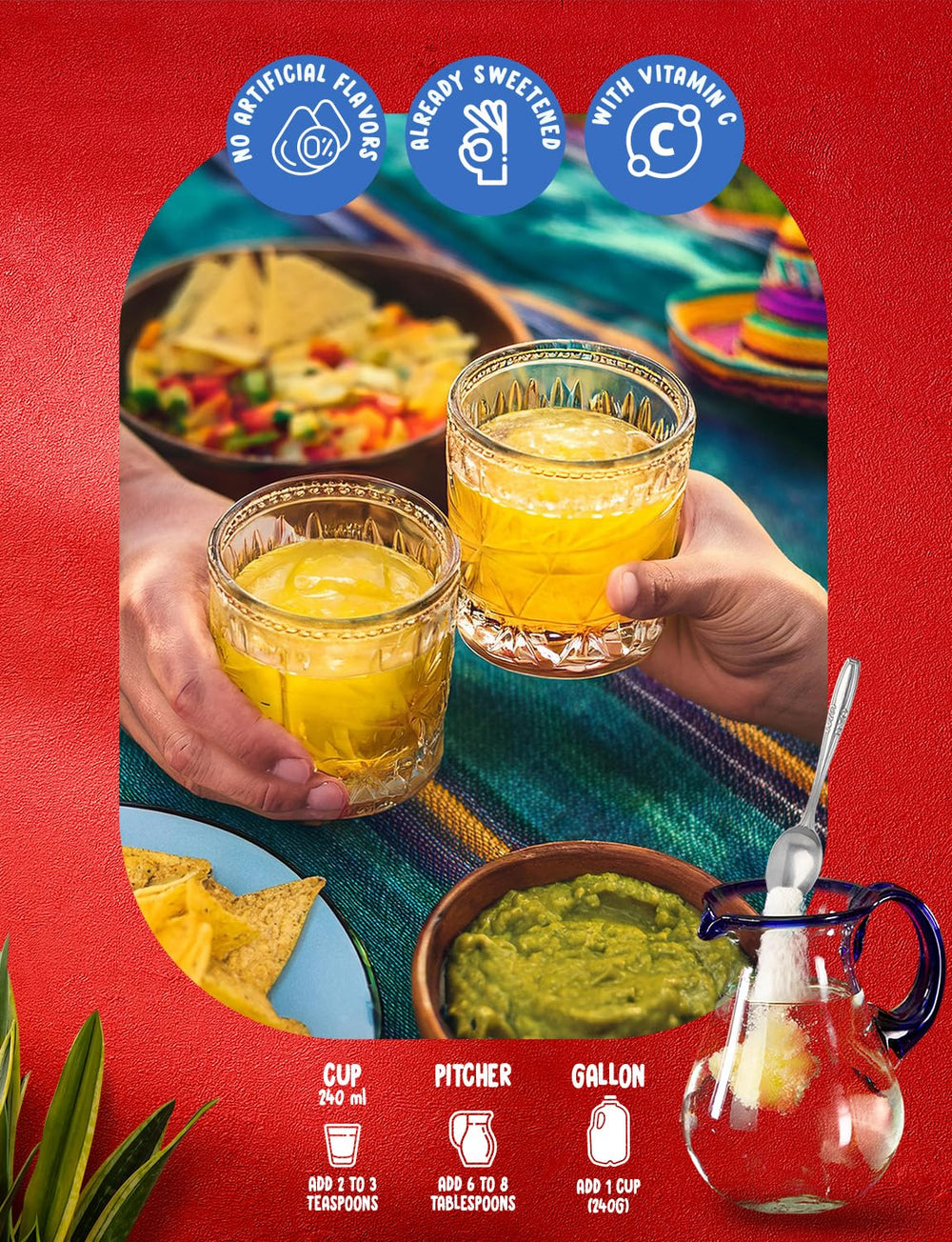 Klass Aguas Frescas mango and pineapple flavor packet for tropical refreshment