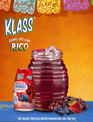 Klass Aguas Frescas on-the-go pack fits in bag for travel.