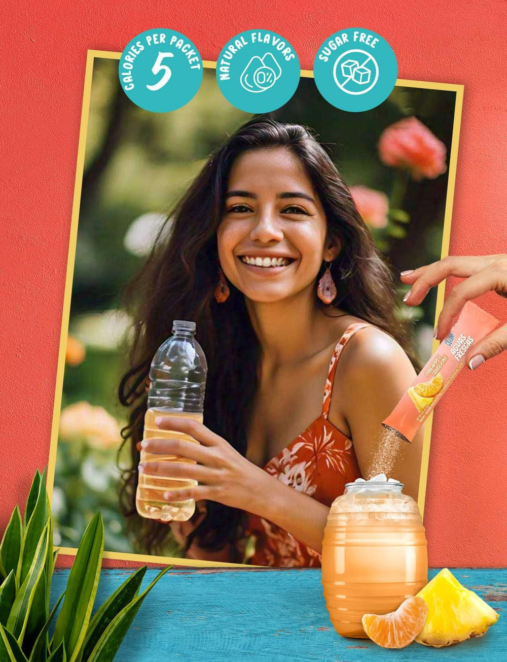 Klass Aguas Frescas raspberry lemonade packet for a bright, low-calorie sip