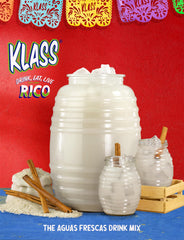 Klass Aguas Frescas resealable pouch keeping flavors fresh for multiple servings.