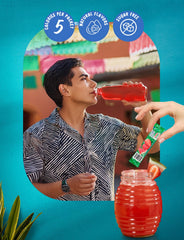 Klass Aguas Frescas Strawberry-Watermelon label shows natural flavors and sugar-free formula.