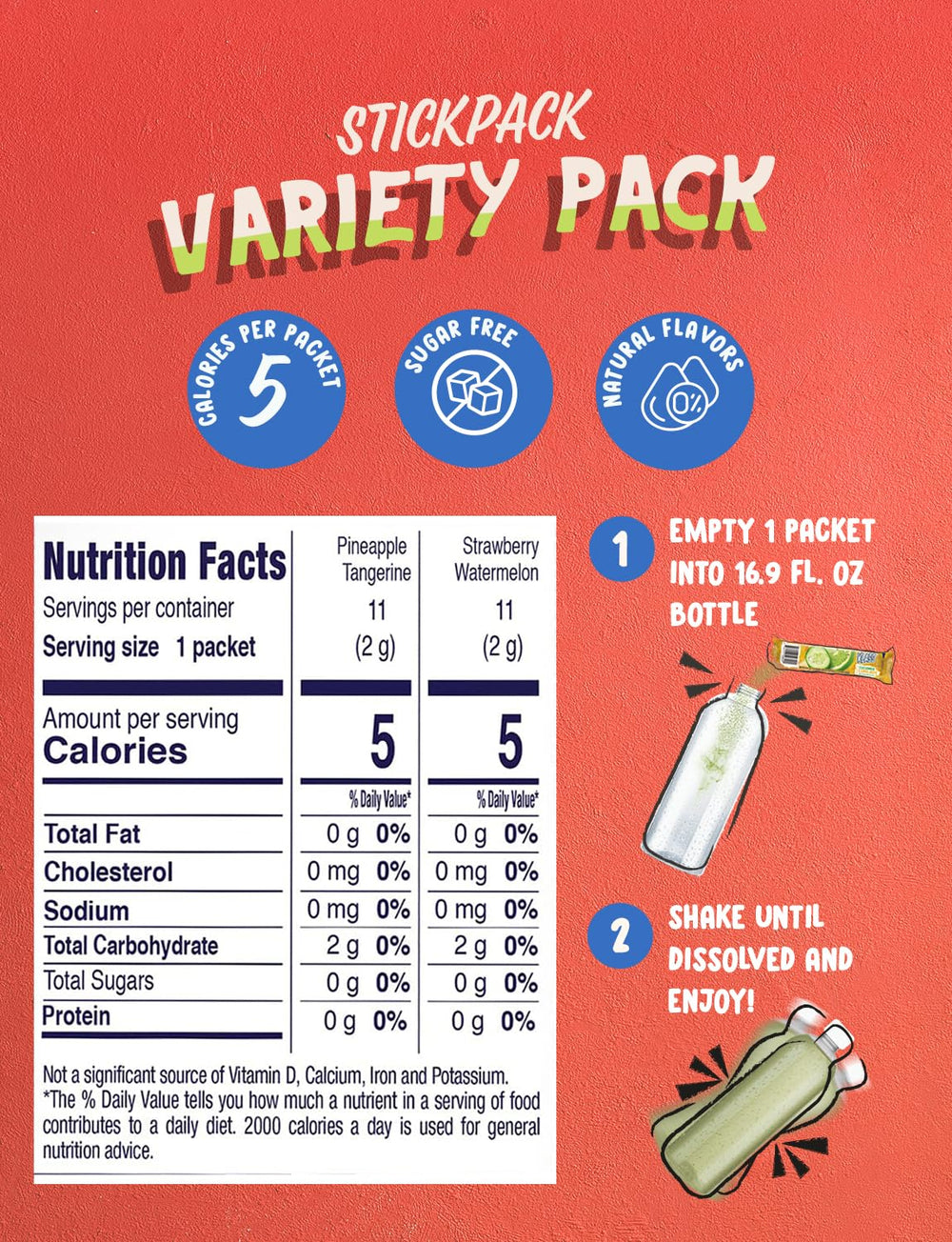 Klass Aguas Frescas strawberry-watermelon packet adds zero-sugar flavor to water